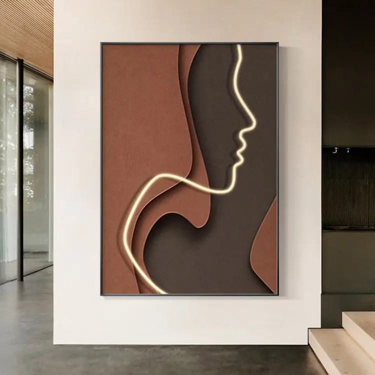 Customizable Abstract Framed LED Wall Art – Unique Canvas Prints for Home Wall Decor 1