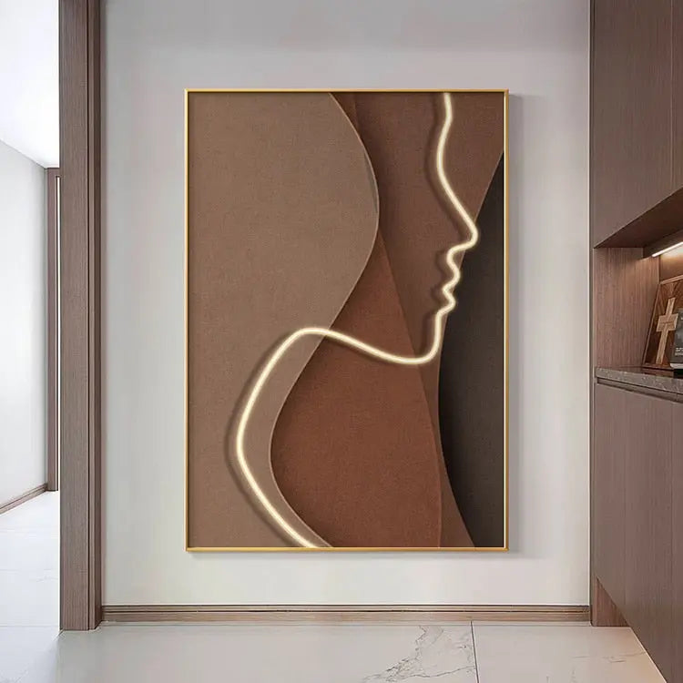 Customizable Abstract Framed LED Wall Art – Unique Canvas Prints for Home Wall Decor 5