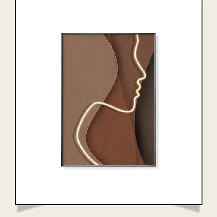 Customizable Abstract Framed LED Wall Art – Unique Canvas Prints for Home Wall Decor 7