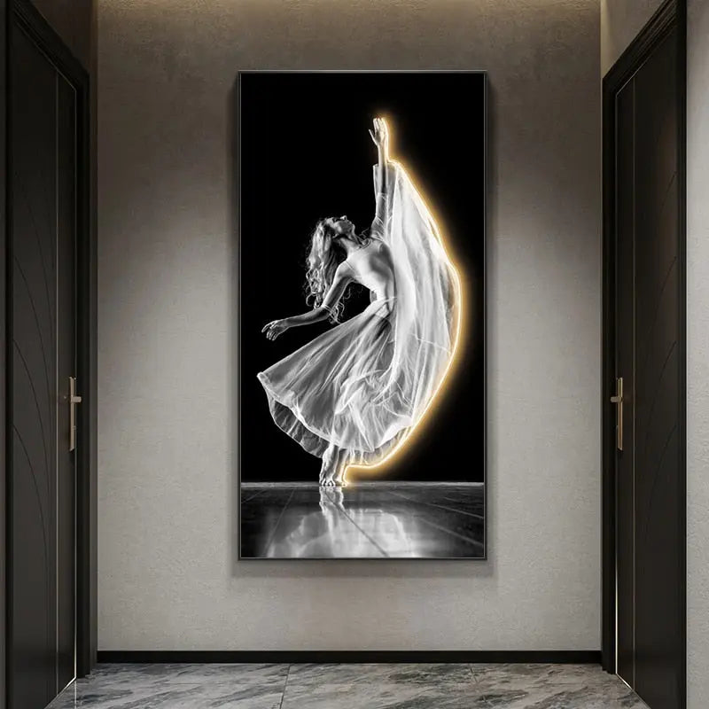 Customizable Dance Framed LED Wall Art – Unique Illumination for Your Home 3