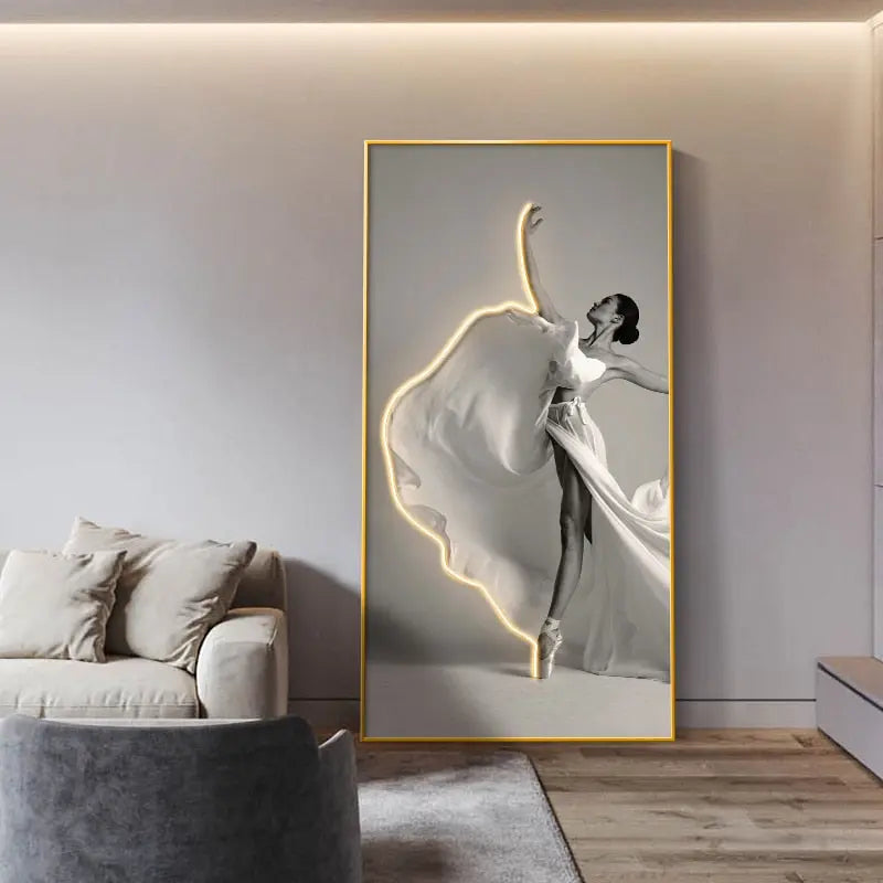 Customizable Dance Framed LED Wall Art – Unique Illumination for Your Home 4