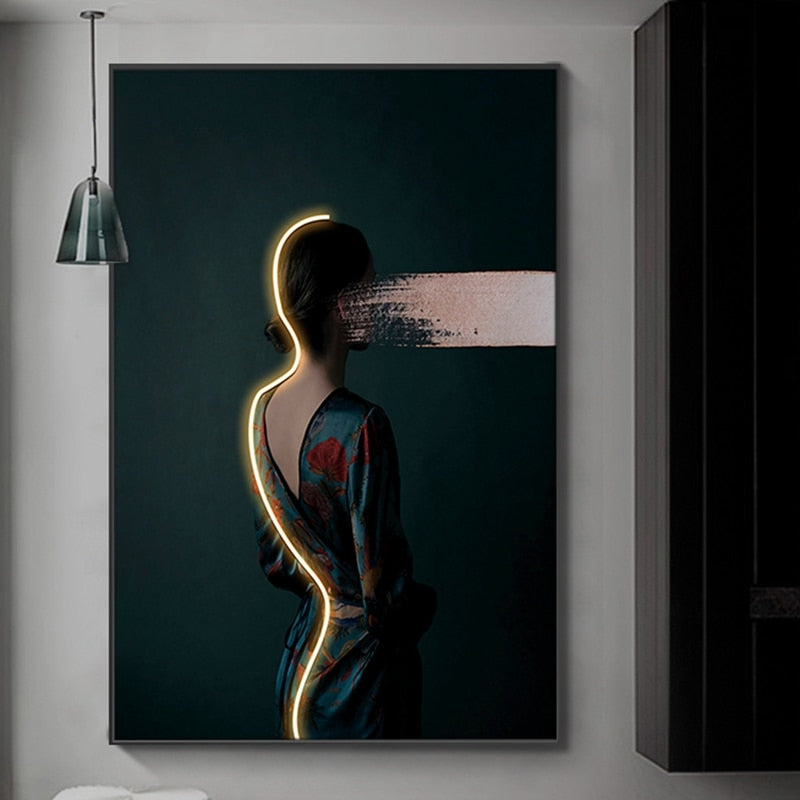 Customizable Modern LED Canvas Prints – Unique Wall Art for Elegant Home Decor 2