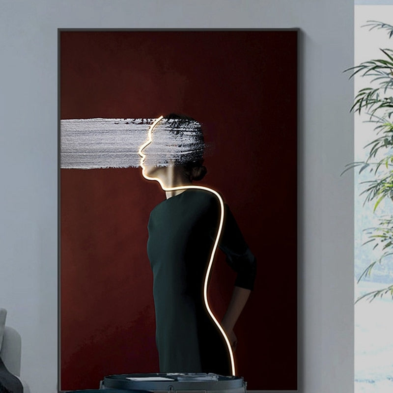 Customizable Modern LED Canvas Prints – Unique Wall Art for Elegant Home Decor 4