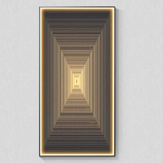 Customizable Trippy LED Framed Wall Art – Unique Canvas for Modern Home Decor 0