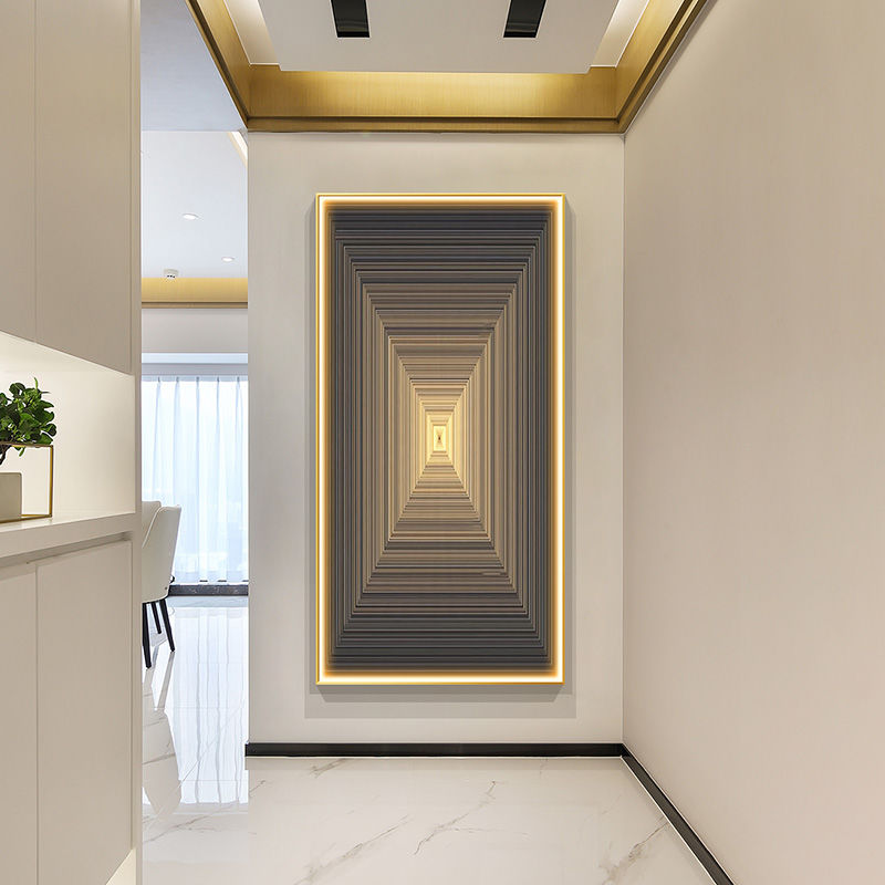 Customizable Trippy LED Framed Wall Art – Unique Canvas for Modern Home Decor 1