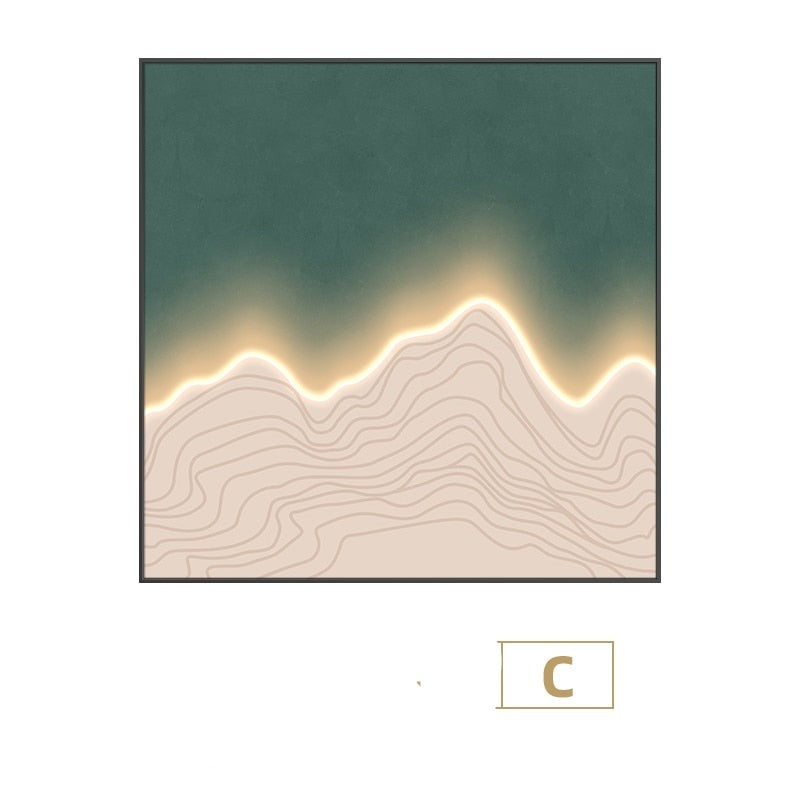 Customizable Waves Framed LED Wall Art – Unique and Serene Decor for Your Home 4