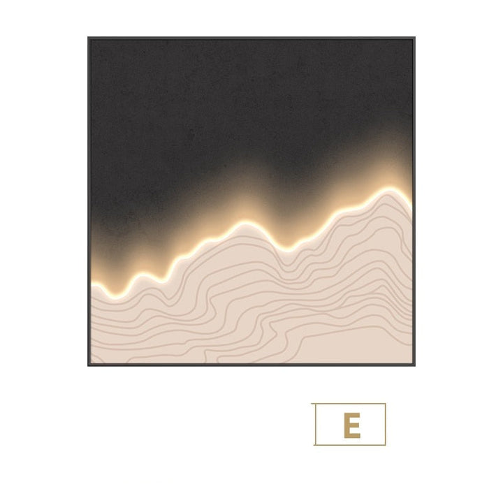 Customizable Waves Framed LED Wall Art – Unique and Serene Decor for Your Home 5