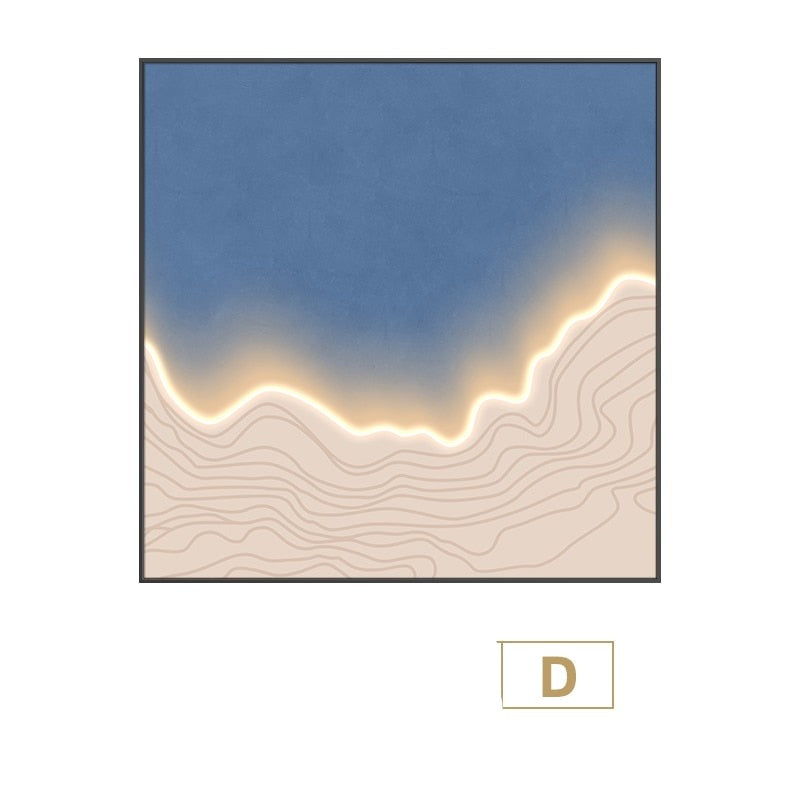Customizable Waves Framed LED Wall Art – Unique and Serene Decor for Your Home 8