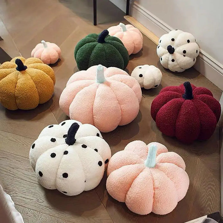 Cute Plush Pumpkin Pillow for Halloween – Cozy 3D Home Decoration 0