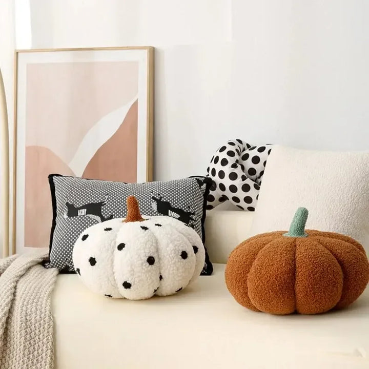 Cute Plush Pumpkin Pillow for Halloween – Cozy 3D Home Decoration 4