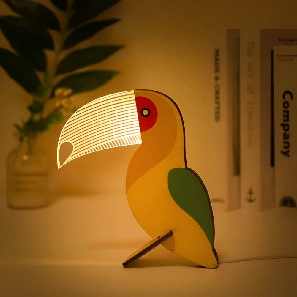 Decorative Animal Table Lamp with Soft LED Light – Whimsical Night Light for Kids' Bedroom 0