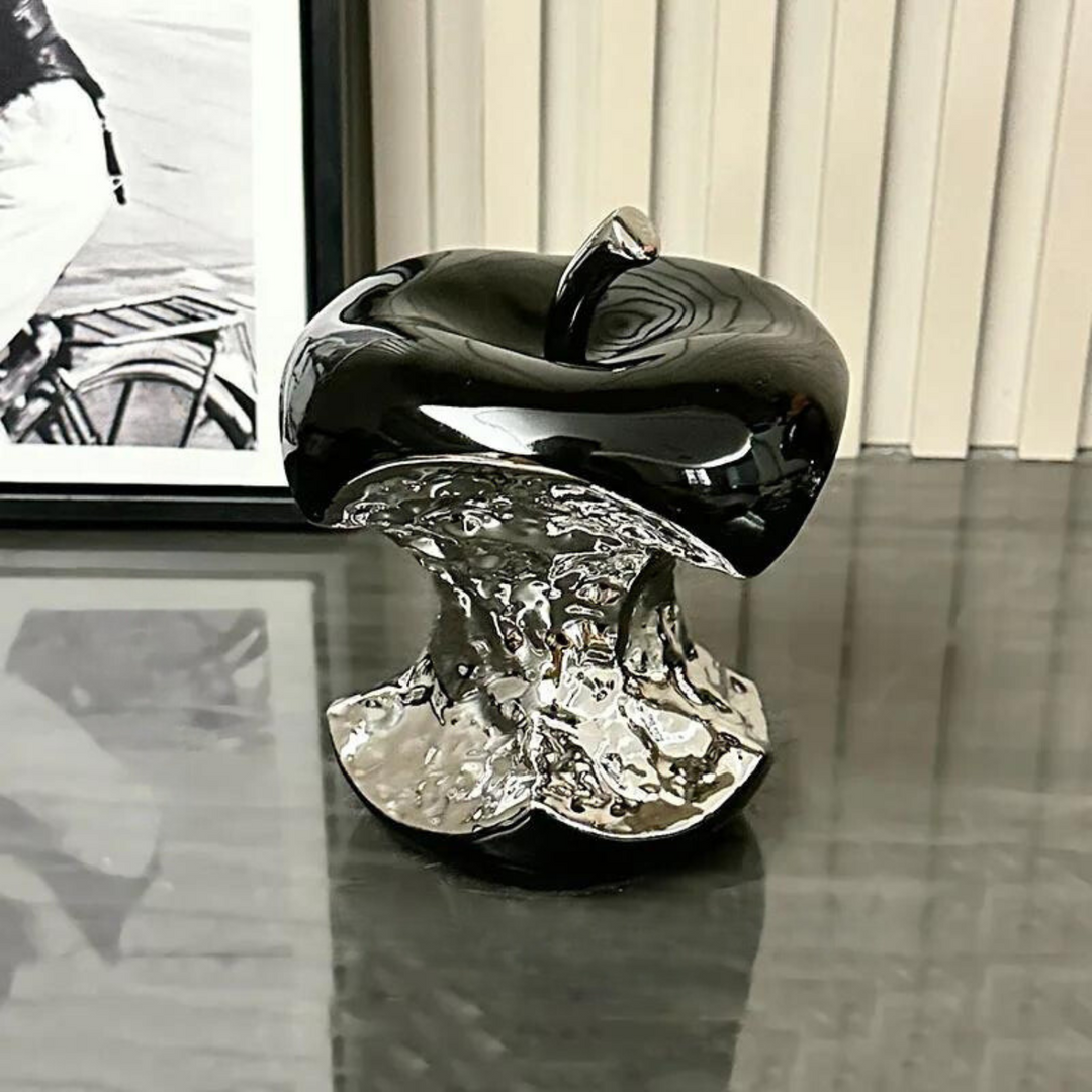 Decorative Ceramic Apple Sculpture – Unique Home Accent for Art Lovers or Office Decor 0