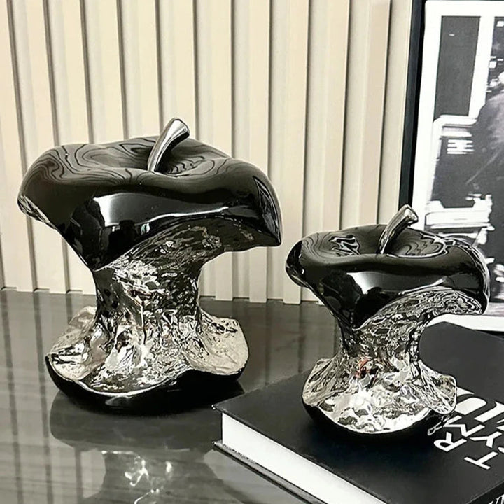 Decorative Ceramic Apple Sculpture – Unique Home Accent for Art Lovers or Office Decor 2