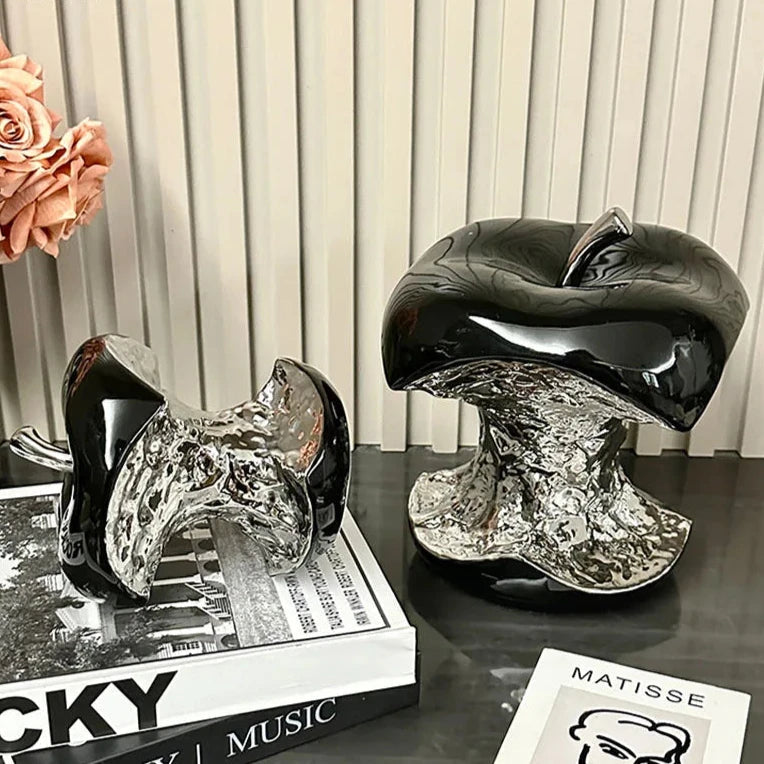 Decorative Ceramic Apple Sculpture – Unique Home Accent for Art Lovers or Office Decor 3