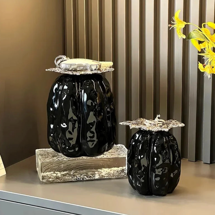 Decorative Ceramic Pumpkin Stash Jar – Charming Storage for Fall Decor and Gifting 1