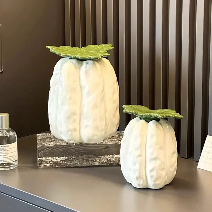 Decorative Ceramic Pumpkin Stash Jar – Charming Storage for Fall Decor and Gifting 2