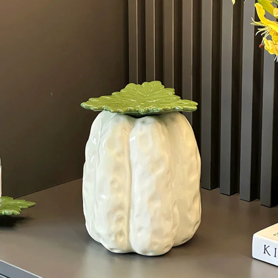 Decorative Ceramic Pumpkin Stash Jar – Charming Storage for Fall Decor and Gifting 3