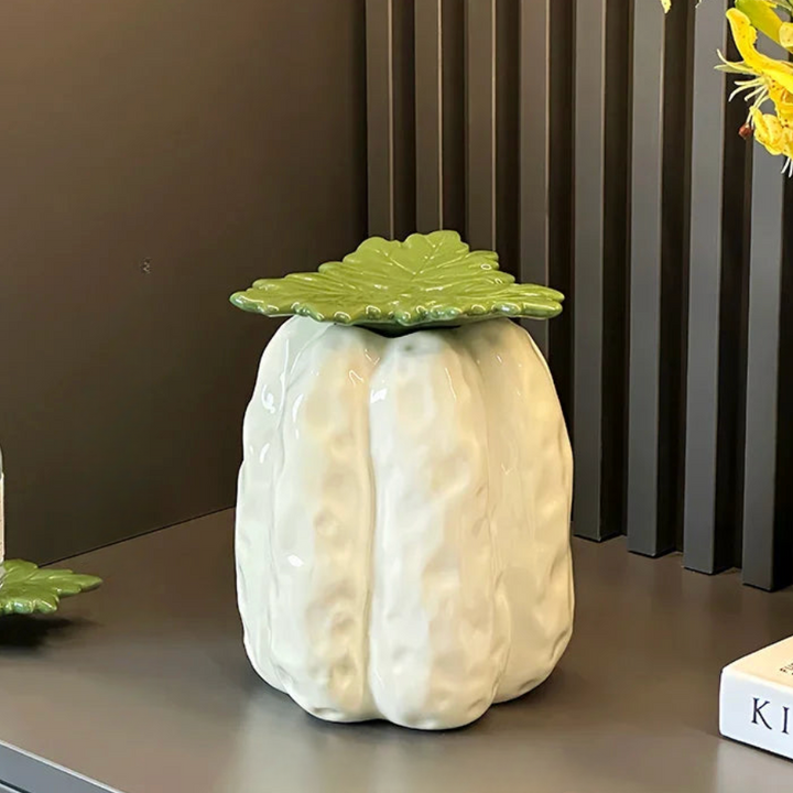 Decorative Ceramic Pumpkin Stash Jar – Charming Storage for Fall Decor and Gifting 3