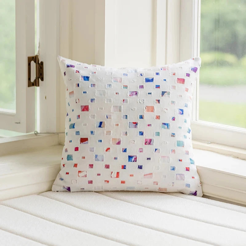 Decorative Pink Jacquard Pillow Cover – Stylish Cushion Cover for Living Room or Car 7