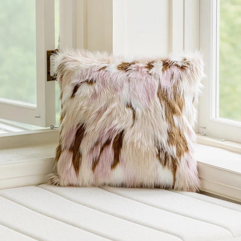 Decorative Pink Jacquard Pillow Cover – Stylish Cushion Cover for Living Room or Car 9