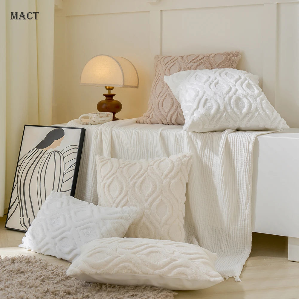 Decorative Plush Sofa Cushion Cover – Stylish Nordic Design for Living Room or Bedroom 0