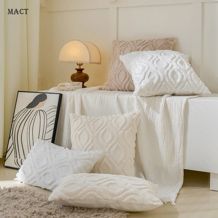 Decorative Plush Sofa Cushion Cover – Stylish Nordic Design for Living Room or Bedroom 0
