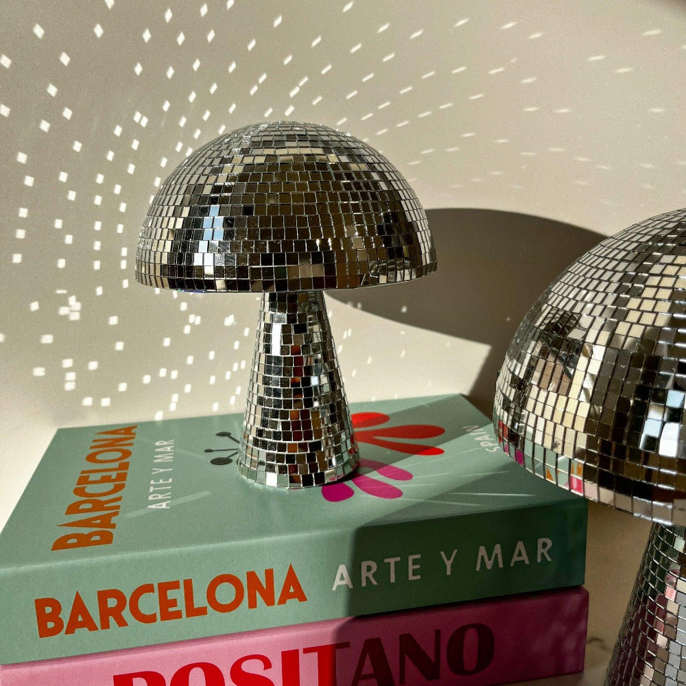 Disco Ball Mushroom Lamp with Retro Design – Fun Lighting for Living Room or Party Decor 0