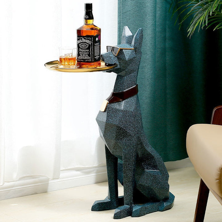 Doberman Sculpture Tray Table – Unique Art Piece for Dog Lovers and Home Decor 2