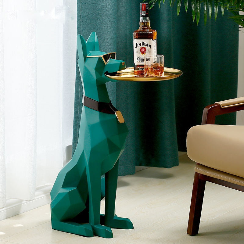Doberman Sculpture Tray Table – Unique Art Piece for Dog Lovers and Home Decor 3