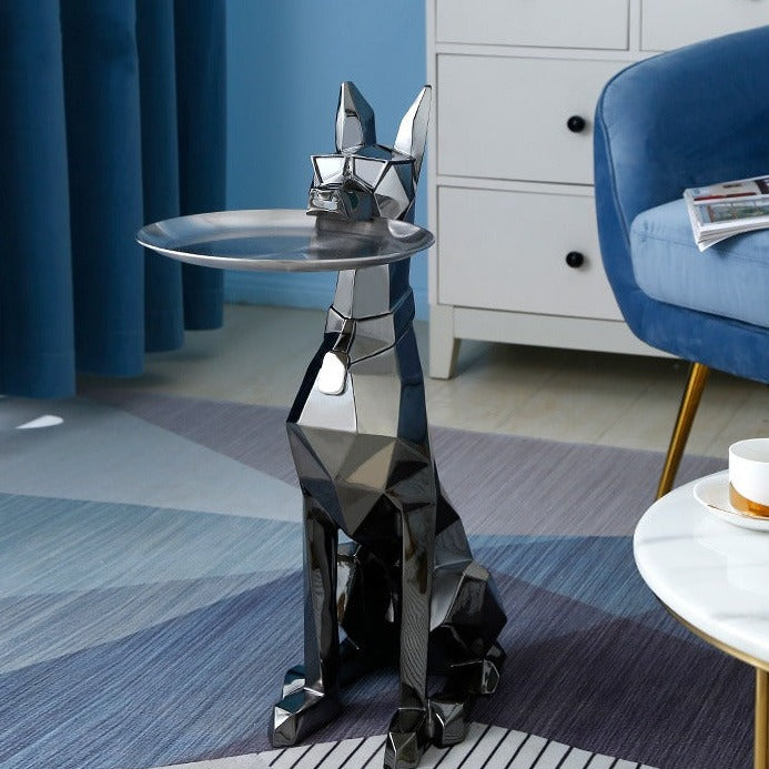 Doberman Sculpture Tray Table – Unique Art Piece for Dog Lovers and Home Decor 6