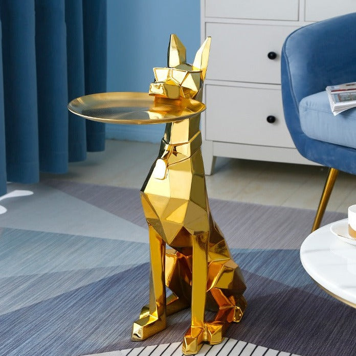 Doberman Sculpture Tray Table – Unique Art Piece for Dog Lovers and Home Decor 7