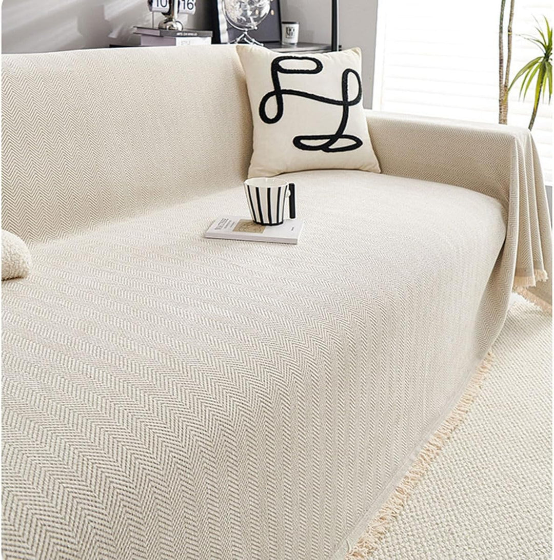 Durable Herringbone Sofa Cover for Pet Owners – Stylish Protection for Your Living Room 1