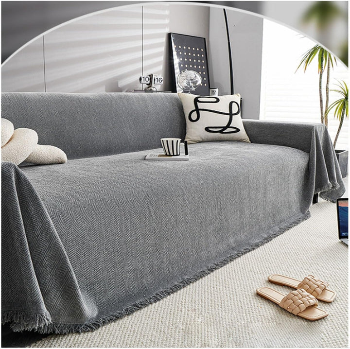 Durable Herringbone Sofa Cover for Pet Owners – Stylish Protection for Your Living Room 2