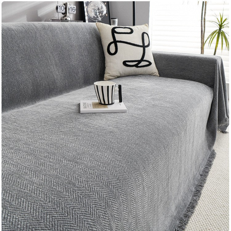 Durable Herringbone Sofa Cover for Pet Owners – Stylish Protection for Your Living Room 7