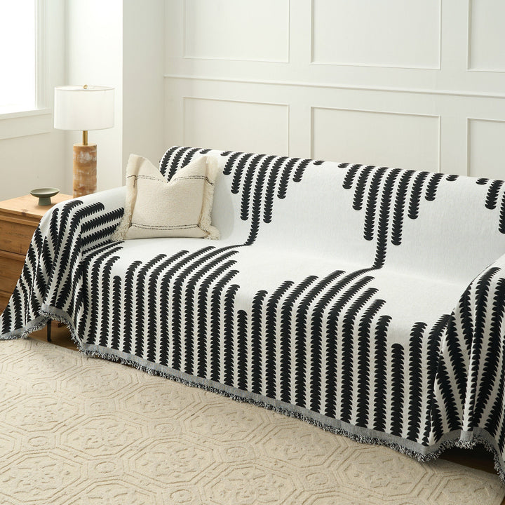 Durable Sofa Cover for Pet-Friendly Homes – Machine Washable Couch Slipcover with Forest Pattern 0