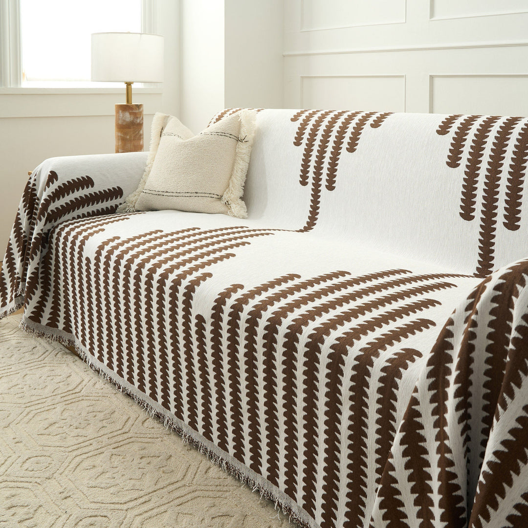 Durable Sofa Cover for Pet-Friendly Homes – Machine Washable Couch Slipcover with Forest Pattern 11