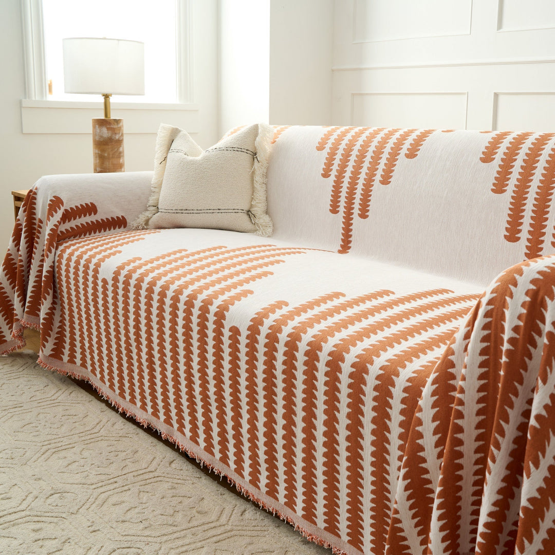 Durable Sofa Cover for Pet-Friendly Homes – Machine Washable Couch Slipcover with Forest Pattern 9