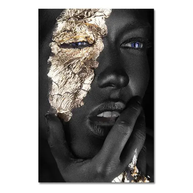 Elegant African Woman Canvas Art Print – Vibrant Wall Decor for Home or Office 0