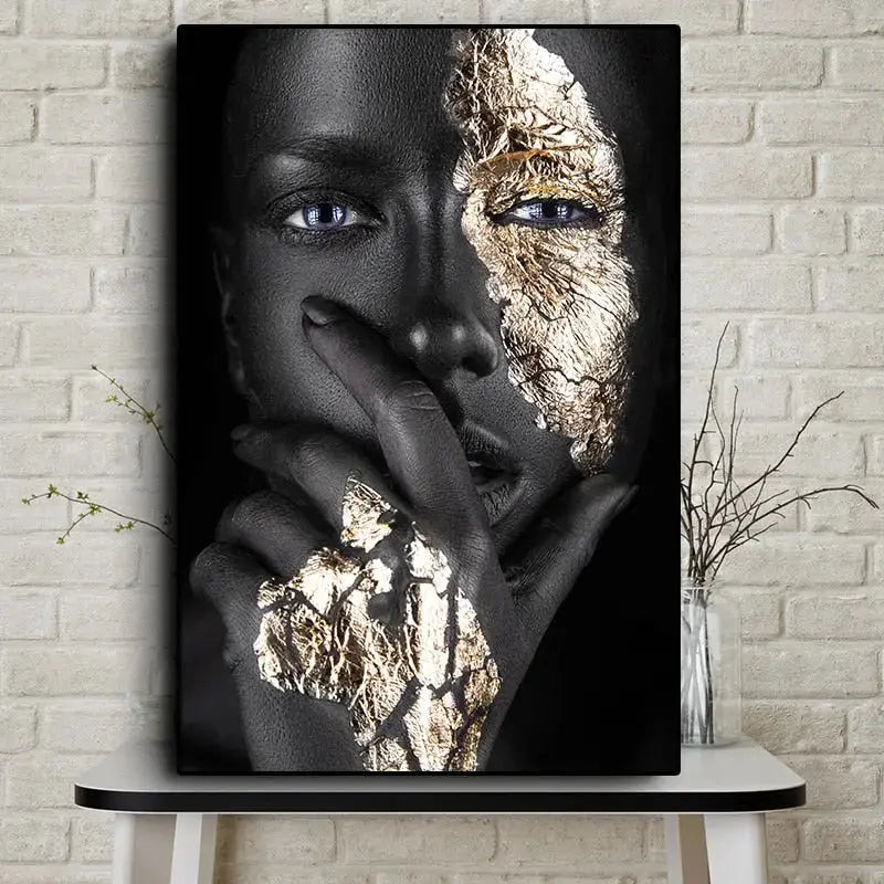 Elegant African Woman Canvas Art Print – Vibrant Wall Decor for Home or Office 1