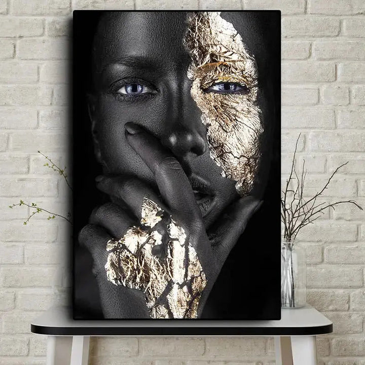 Elegant African Woman Canvas Art Print – Vibrant Wall Decor for Home or Office 1