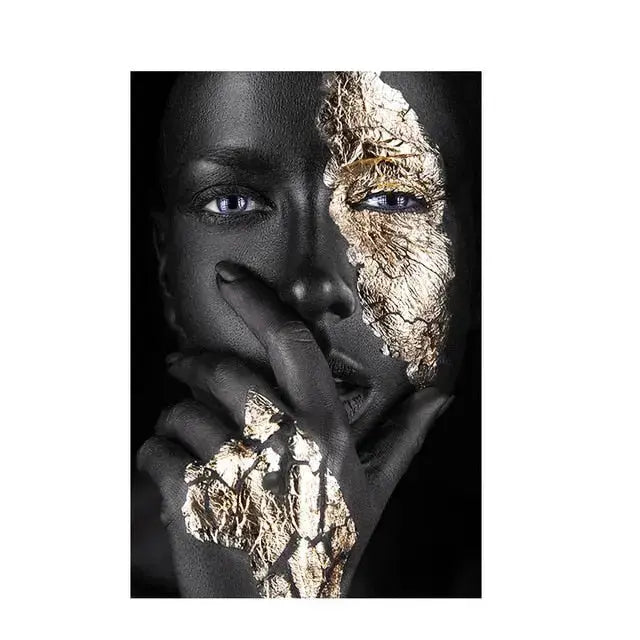 Elegant African Woman Canvas Art Print – Vibrant Wall Decor for Home or Office 2