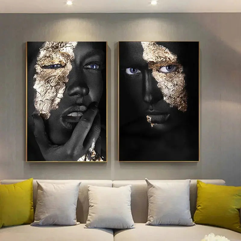 Elegant African Woman Canvas Art Print – Vibrant Wall Decor for Home or Office 3