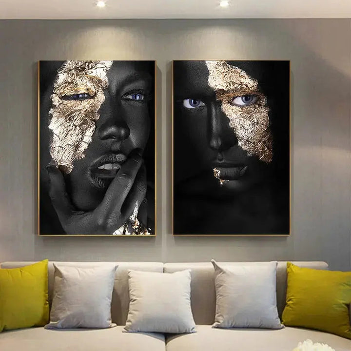 Elegant African Woman Canvas Art Print – Vibrant Wall Decor for Home or Office 3