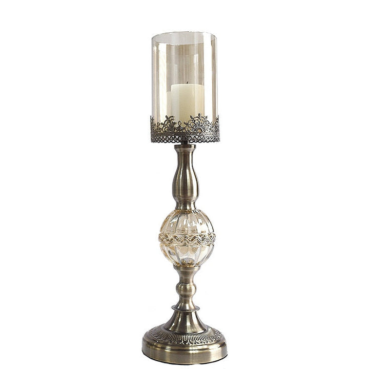 Elegant Brass and Glass Candle Holder – Perfect for Home or Office Decor 0
