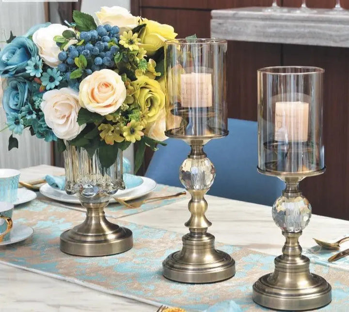 Elegant Crystal Candle Holders with Metal Base – Perfect for Home Décor or Special Occasions 5