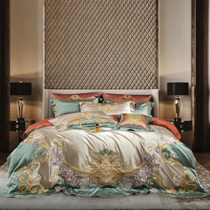 Elegant Egyptian Cotton Bedding Set with Duvet Cover – Luxurious Comfort for Queen or King Beds 0