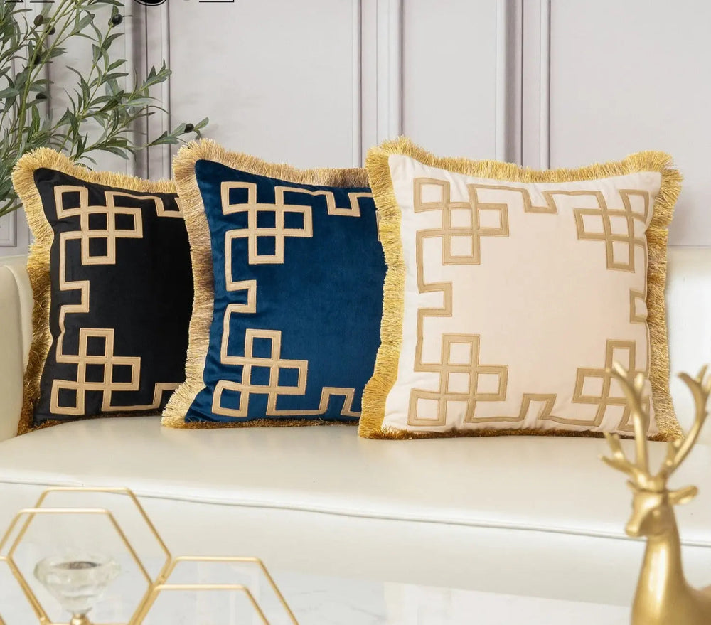 Elegant Embroidered Cushion Covers – Soft and Cozy for Living Room or Bedroom 1