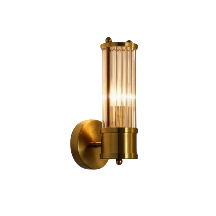 Elegant Fluted Glass Wall Sconce – Luxurious Wall Lighting for Hallways or Bedrooms 0