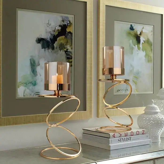 Elegant Metal Candle Holders with Glass Cover – Perfect for Home Decor or Outdoor Use 3