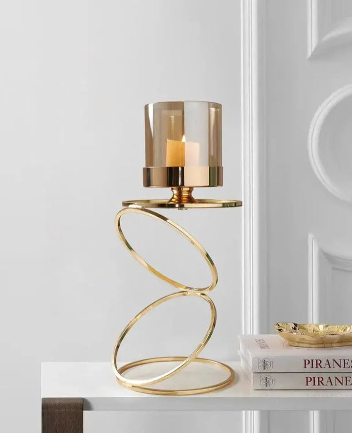 Elegant Metal Candle Holders with Glass Cover – Perfect for Home Decor or Outdoor Use 4